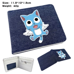 Fairy Tail Denim Folding Coin Purse Anime Wallet
