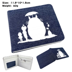 My Neighbor Totoro Denim Folding Coin Purse Anime Wallet