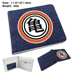 Dragon Ball Z Denim Folding Coin Purse Anime Wallet