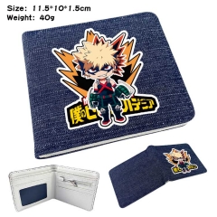 Boku No Hero Academia/My Hero Academia Denim Folding Coin Purse Anime Wallet