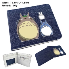 My Neighbor Totoro Denim Folding Coin Purse Anime Wallet