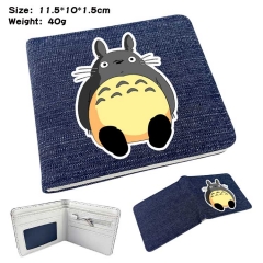 My Neighbor Totoro Denim Folding Coin Purse Anime Wallet
