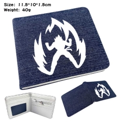 Dragon Ball Z Denim Folding Coin Purse Anime Wallet