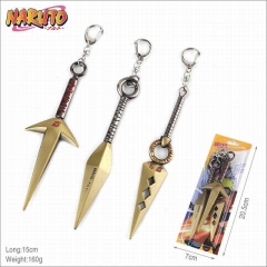 3PCS/SET Naruto Cartoon Weapon Pendants Key Ring Decoration Anime Keychain 15-16cm