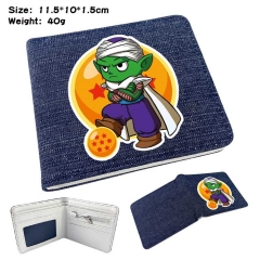 Dragon Ball Z Denim Folding Coin Purse Anime Wallet