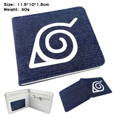 Naruto Denim Folding Coin Purse Anime Wallet