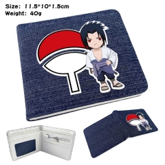 Naruto Denim Folding Coin Purse Anime Wallet