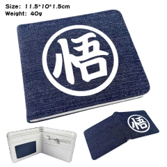 Dragon Ball Z Denim Folding Coin Purse Anime Wallet