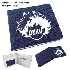Boku No Hero Academia/My Hero Academia Denim Folding Coin Purse Anime Wallet
