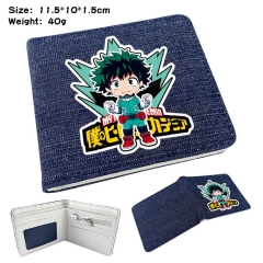 Boku No Hero Academia/My Hero Academia Denim Folding Coin Purse Anime Wallet
