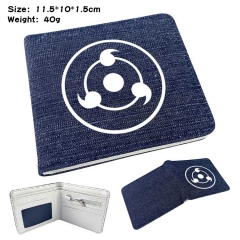 Naruto Denim Folding Coin Purse Anime Wallet