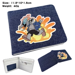 Undertale Denim Folding Coin Purse Anime Wallet