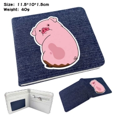 Gravity Falls Denim Folding Coin Purse Anime Wallet