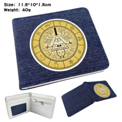 Gravity Falls Denim Folding Coin Purse Anime Wallet