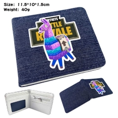 Fortnite Denim Folding Coin Purse Anime Wallet