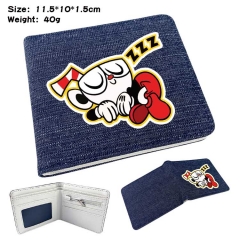 Cuphead Denim Folding Coin Purse Anime Wallet