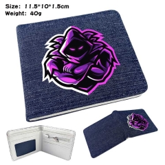 Fortnite Denim Folding Coin Purse Anime Wallet