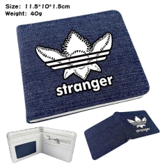 Stranger Things Denim Folding Coin Purse Anime Wallet