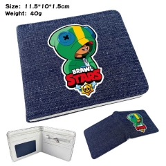 Brawl Stars Denim Folding Coin Purse Anime Wallet