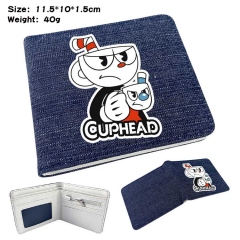 Cuphead Denim Folding Coin Purse Anime Wallet