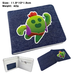 Brawl Stars Denim Folding Coin Purse Anime Wallet