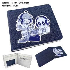 Undertale Denim Folding Coin Purse Anime Wallet