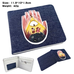 Gravity Falls Denim Folding Coin Purse Anime Wallet