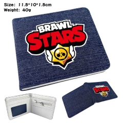 Brawl Stars Denim Folding Coin Purse Anime Wallet