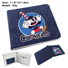 Cuphead Denim Folding Coin Purse Anime Wallet