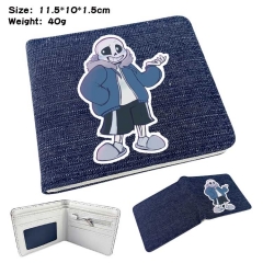 Undertale Denim Folding Coin Purse Anime Wallet