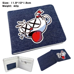 Cuphead Denim Folding Coin Purse Anime Wallet