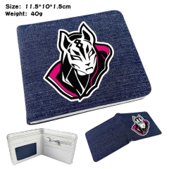 Fortnite Denim Folding Coin Purse Anime Wallet