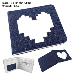 Undertale Denim Folding Coin Purse Anime Wallet