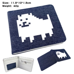 Undertale Denim Folding Coin Purse Anime Wallet