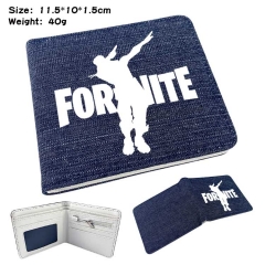 Fortnite Denim Folding Coin Purse Anime Wallet