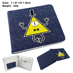 Gravity Falls Denim Folding Coin Purse Anime Wallet