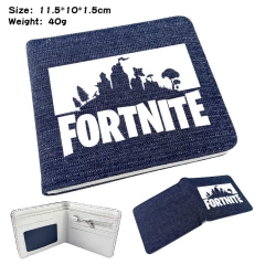 Fortnite Denim Folding Coin Purse Anime Wallet