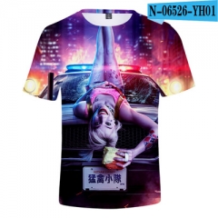 Birds of Prey Anime 3D Printed SBaseball Short Sleeve T Shirt