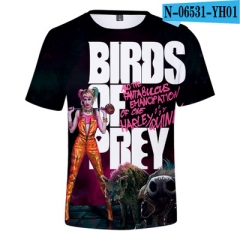 Birds of Prey Anime 3D Printed SBaseball Short Sleeve T Shirt