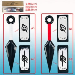 4 Styles Naruto Kunai + Headband Set Cartoon Cosplay Anime Weapon