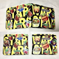 Star Wars Yoda Colorful Coin Purse Bifold PU Anime Short Wallet