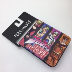 JoJo's Bizarre Adventure Coin Purse Folding PU Anime Short Wallet