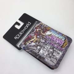 JoJo's Bizarre Adventure Coin Purse Folding PU Anime Short Wallet