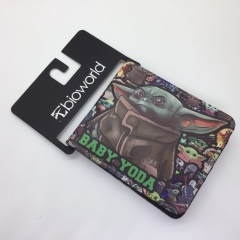 Star Wars Yoda Colorful Coin Purse Bifold PU Anime Short Wallet