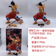 海贼王 GK一番赏 和服路飞 和之国 武装色(可更换手剑）手办 产品高23cm