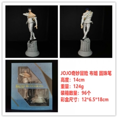 千值练 JOJO的奇妙冒险 黄金之风 乔鲁诺 布姐 圆珠笔手办一件96个，人物高度14cm，加底座高约18cm