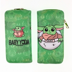 2 Styles Star Wars Yoda Movie Cosplay PU Zipper Long Purse Anime Wallet