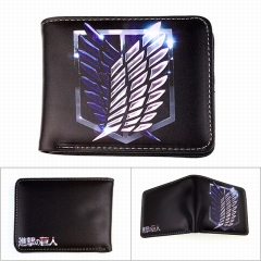 Attack on Titan/Shingeki No Kyojin Cartoon Colorful Bifold PU Anime Short Wallet