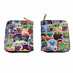 2 Styles Star Wars Yoda Movie Cosplay PU Zipper Coin Purse Anime Wallet