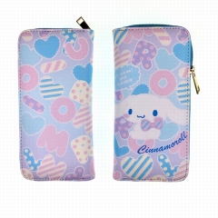 2 Styles Cinnamoroll Japanese Mascot Cartoon PU Zipper Long Purse Anime Wallet